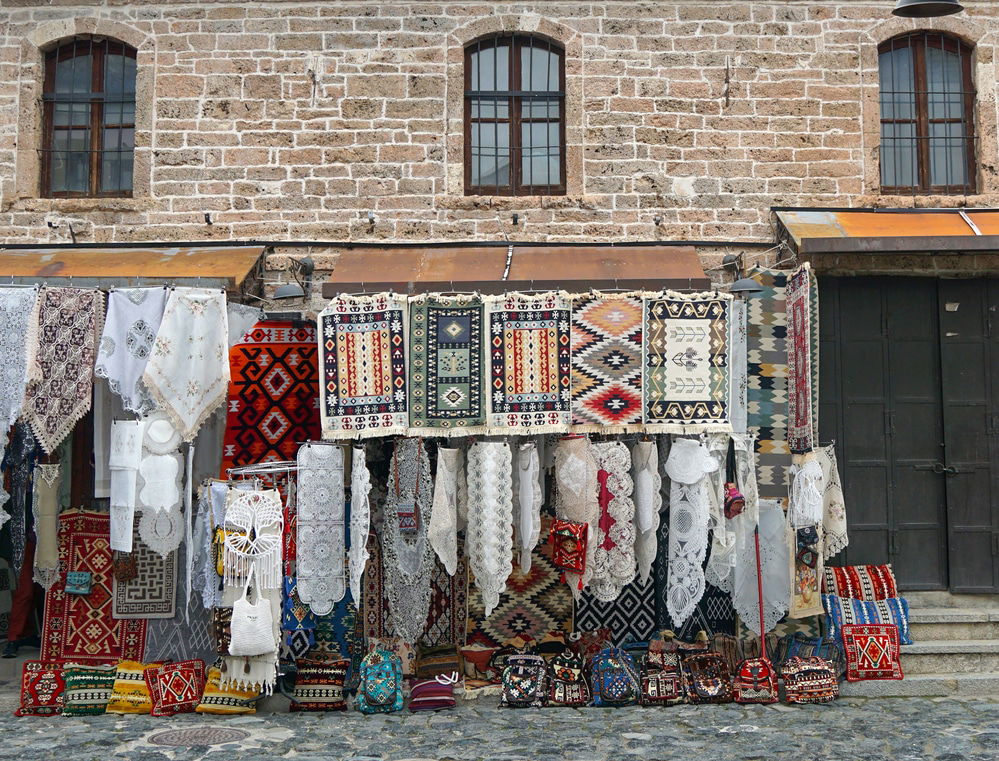 A brick building in Korca that is a must-see on your guided tour.